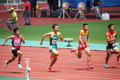 男子100ｍ向坂玲陽さん