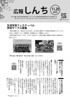 広報しんち11月20日号表紙