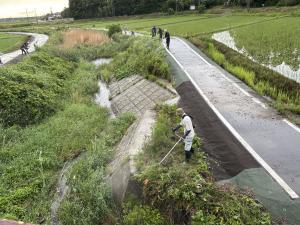 河川の除草状況写真